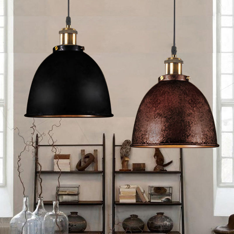 ForgeLumi - Lampe Suspendue en Fer Forgé avec Câble Noir/Rouille - Rynova