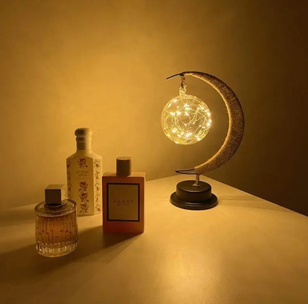 LumiLune - Lampe en Verre Lune Chaleureuse et Apaisante - Rynova