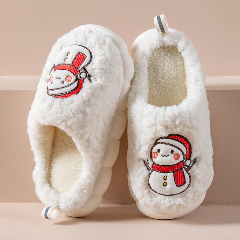 Flocon Doux - Chaussons en peluche anti-dérapants pour l'hiver - Rynova