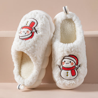 Flocon Doux - Chaussons en peluche anti-dérapants pour l'hiver - Rynova