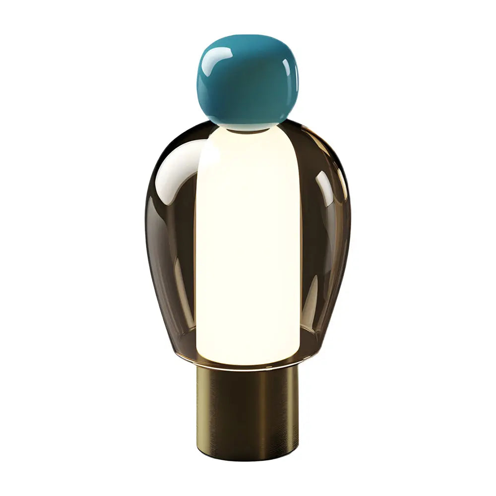 Clarté Nomade - Lampe de Table Rechargeable en Verre Transparent avec LED Dimmable - Rynova
