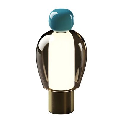 Clarté Nomade - Lampe de Table Rechargeable en Verre Transparent avec LED Dimmable - Rynova