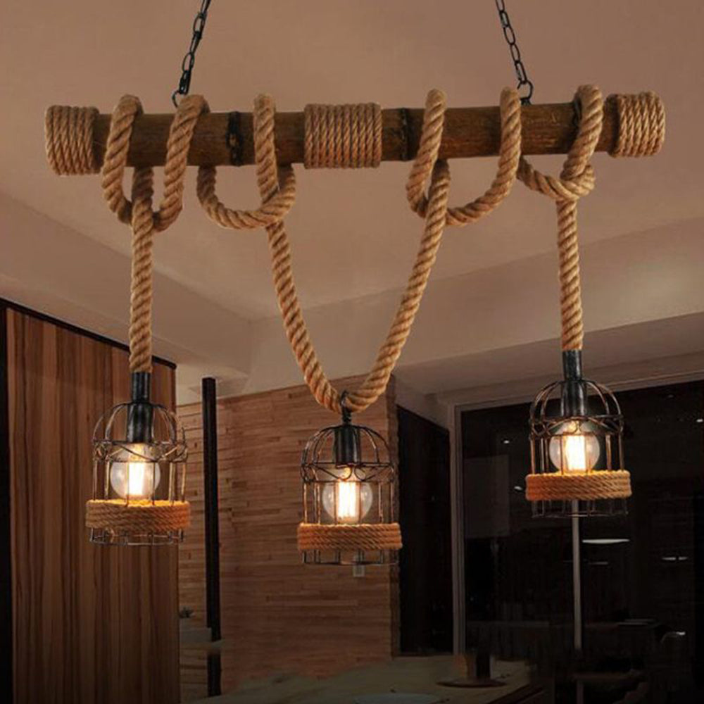 LumièreRétro – Suspension Vintage en Bois et Métal - Rynova