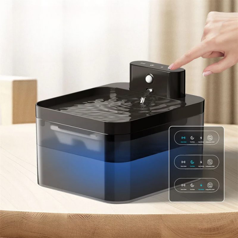 HydraPaws - Fontaine à Eau Automatique Sans Fil avec Capteur pour Chat - Rynova