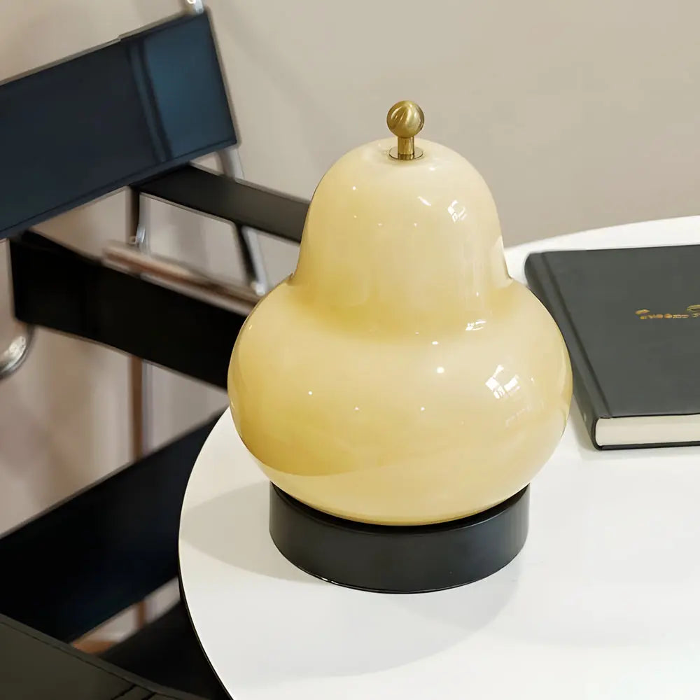 LumièreÉlégante - Lampe de Table en Verre avec Batterie USB, LED Dimmable et Commutateur Tactile - Rynova