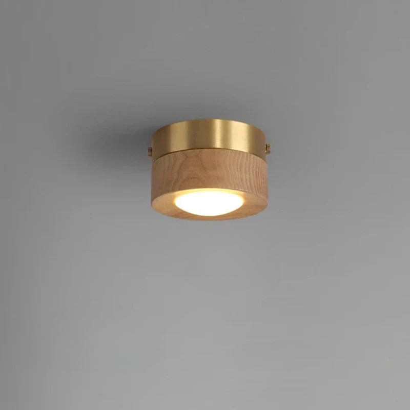 Plafonnier WoodAura - Éclairage en Noyer avec Spot LED Moderne - Rynova