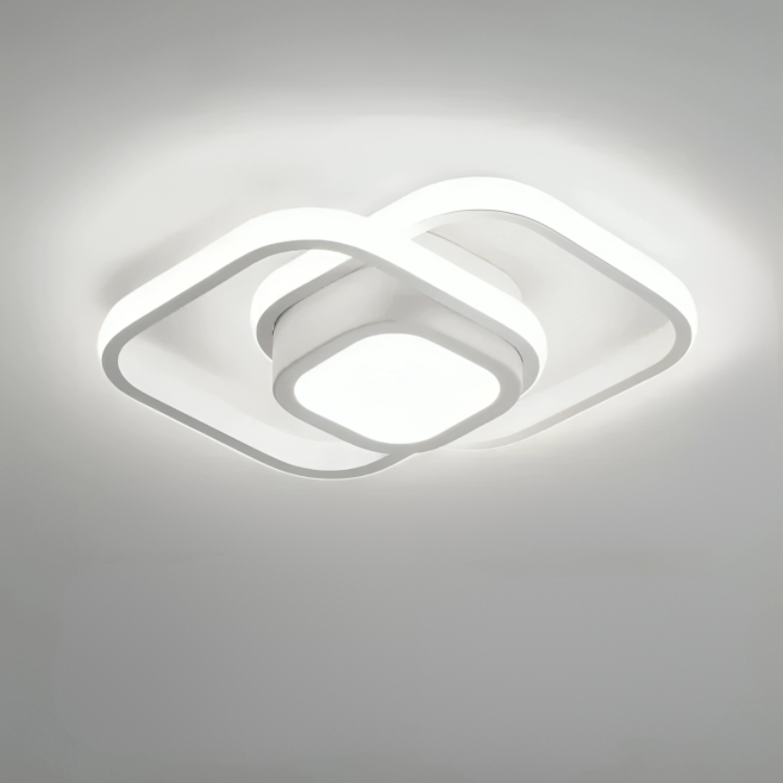 Lumineo Duo - Lampe de Plafond LED Moderne à 2 Anneaux - Rynova