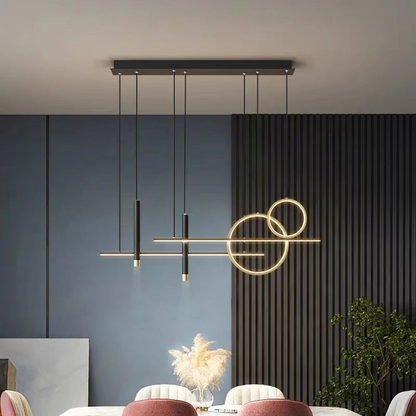 LustreLuxe – Lustre LED en métal noir élégant - Rynova