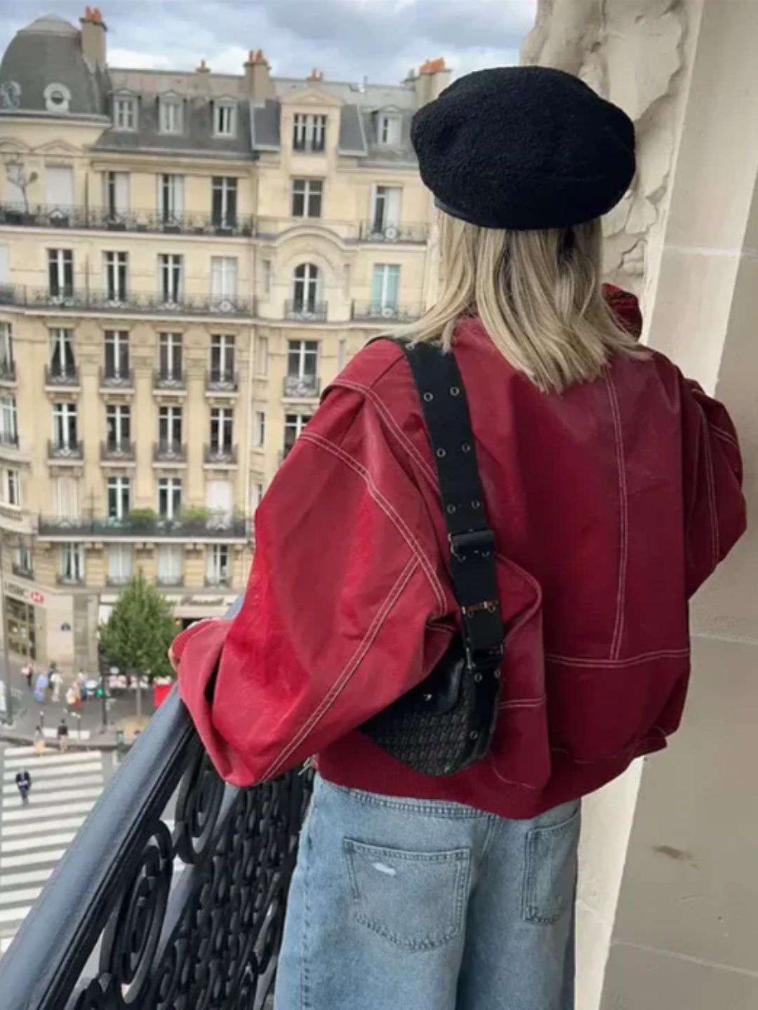 BelleFemme - Veste féminine rouge Clara, élégante et polyvalente - Rynova