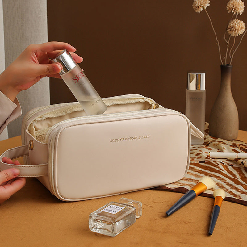 Baglia Cosmétique - Trousse de Maquillage Design à 3 Couches avec Fermeture Éclair Double et Grande Capacité - Rynova
