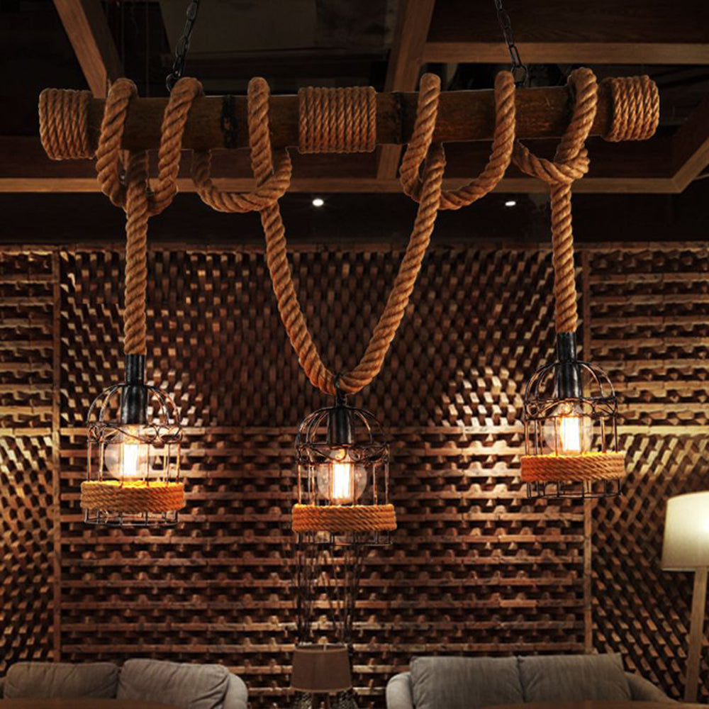 LumièreRétro – Suspension Vintage en Bois et Métal - Rynova