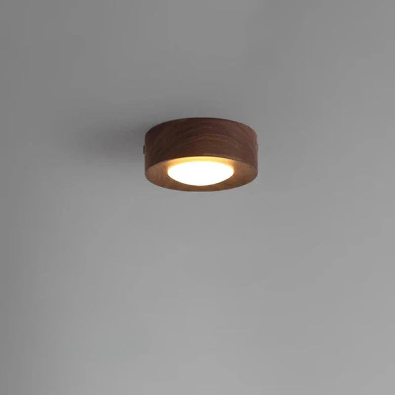 Plafonnier WoodAura - Éclairage en Noyer avec Spot LED Moderne - Rynova