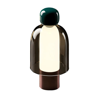 Clarté Nomade - Lampe de Table Rechargeable en Verre Transparent avec LED Dimmable - Rynova