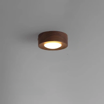 LumiNoyer - Lampe de plafond en noyer LED - Rynova