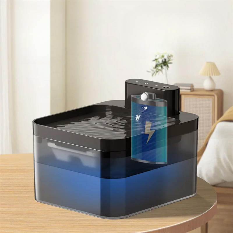 HydraPaws - Fontaine à Eau Automatique Sans Fil avec Capteur pour Chat - Rynova