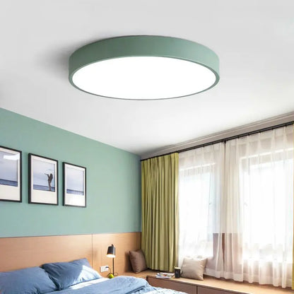 LuminaRose - Lampe de Plafond LED Ronde Moderne en Métal Rose et Gris - Rynova