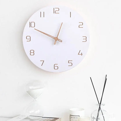 ScandiTime - Horloge Murale 3D en Bois Nordique pour Élégance Scandinave - Rynova