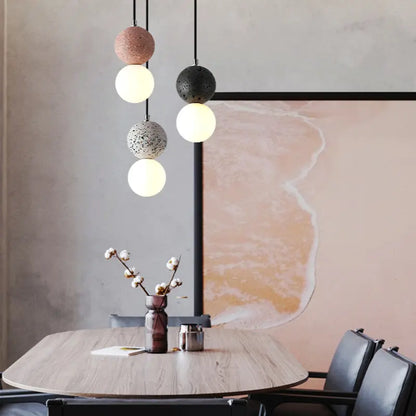 Luminaires suspendus à LED modernes LuxBright Valentina en forme de globe pour table à manger - Rynova