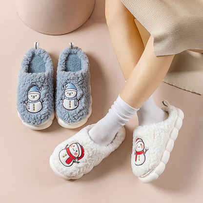Flocon Doux - Chaussons en peluche anti-dérapants pour l'hiver - Rynova
