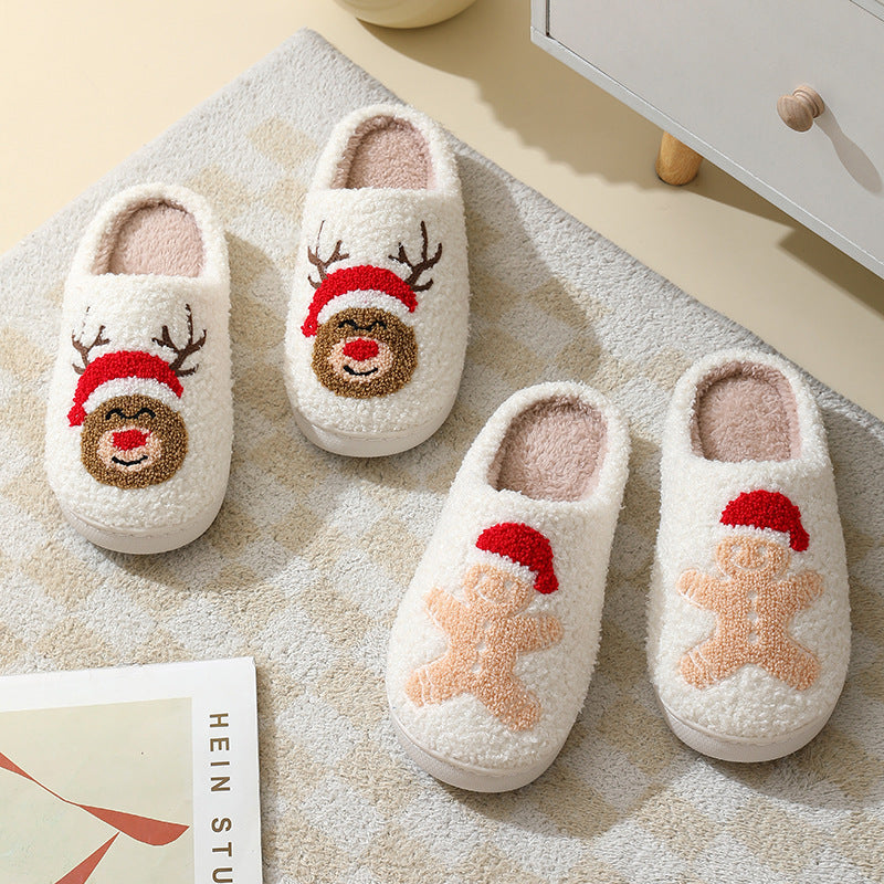 Chaleur Douillette - Chaussons en coton mignons de Noël pour couples - Rynova