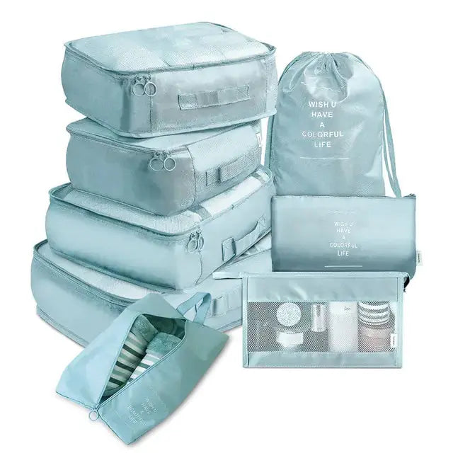 OrganisateurVoyage - Ensemble de 8 Sacs de Voyage Grande Capacité - Rynova