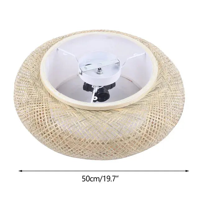 ÉcoLumi – Plafonnier Encastré en Bambou Naturel - Rynova