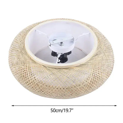 ÉcoLumi – Plafonnier Encastré en Bambou Naturel - Rynova