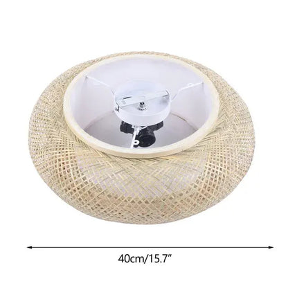 ÉcoLumi – Plafonnier Encastré en Bambou Naturel - Rynova