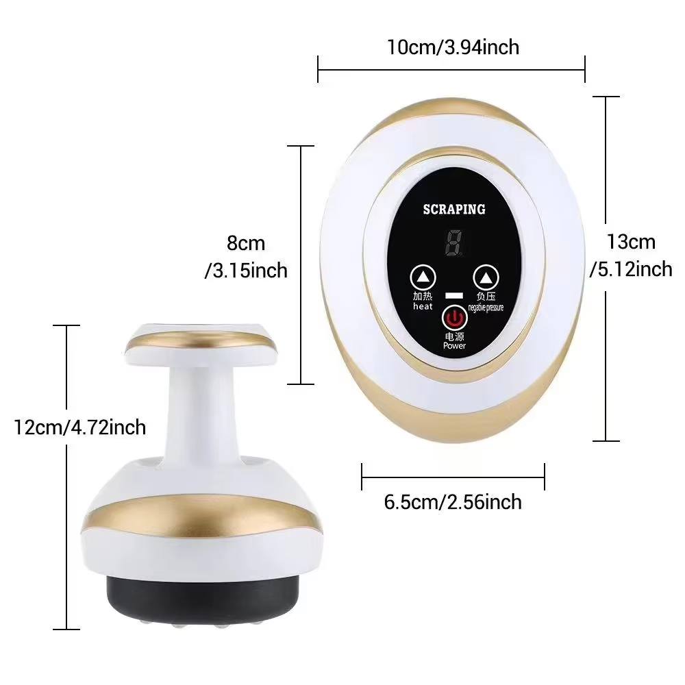 MASSAGE ÉLITE - Massager Électrique Guasha avec Ventouses Chauffantes et Anti-cellulite - Rynova