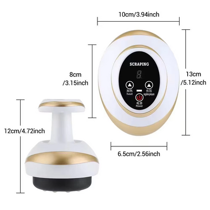 MASSAGE ÉLITE - Massager Électrique Guasha avec Ventouses Chauffantes et Anti-cellulite - Rynova