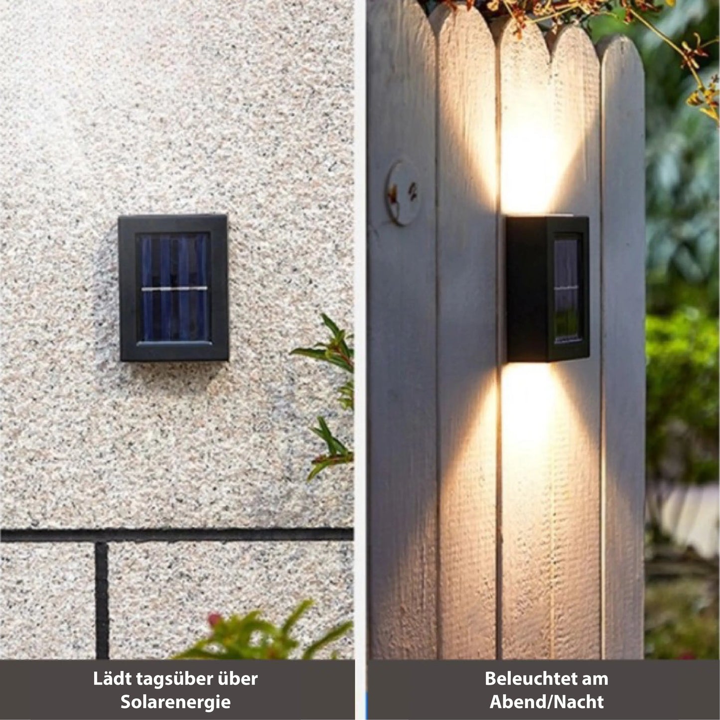 SolarLuxe | Lampes murales solaires LED sans fil - Éclairage d'ambiance extérieur de luxe - Rynova