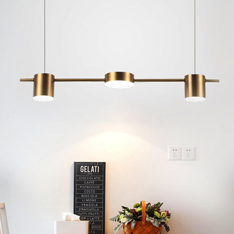 LumiModern – Suspension en aluminium noir/or à 3 ou 5 lumières - Rynova
