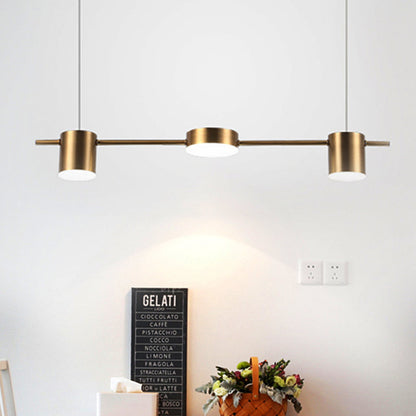 LumiModern – Suspension en aluminium noir/or à 3 ou 5 lumières - Rynova