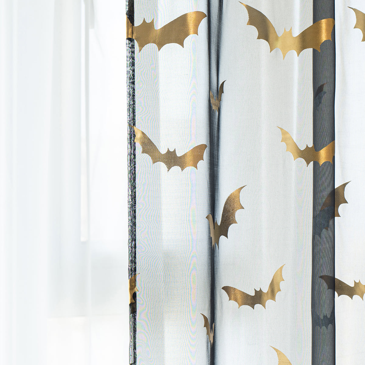 MystiTulle - Rideaux Transparants avec Motif de Chauve-Souris pour une Ambiance Envoûtante - Rynova