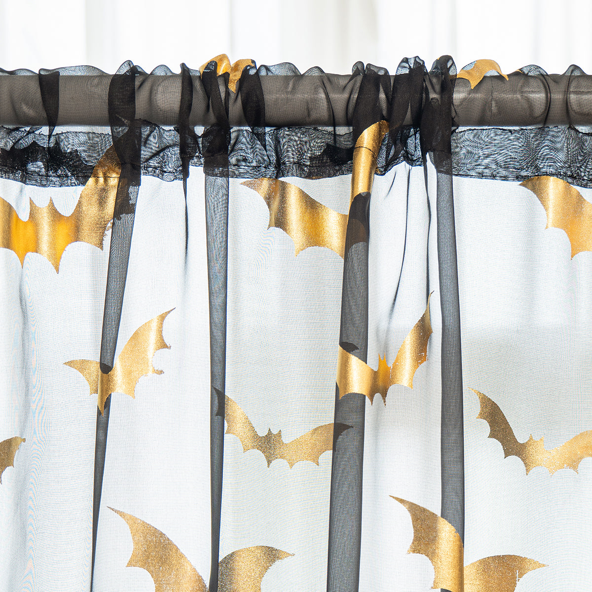 MystiTulle - Rideaux Transparants avec Motif de Chauve-Souris pour une Ambiance Envoûtante - Rynova