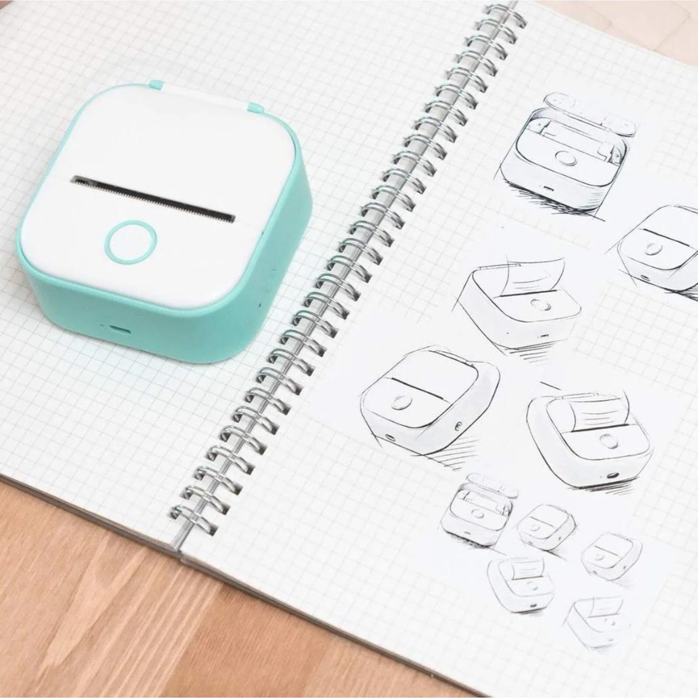 PrintPix  – Imprimante Thermique Portable Mini Autocollants Auto-adhésifs pour DIY et Journaux - Rynova