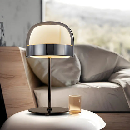 Lumière Élégante - Lampe de Table en Verre avec Éclairage Nocturne à Deux Couches - Rynova