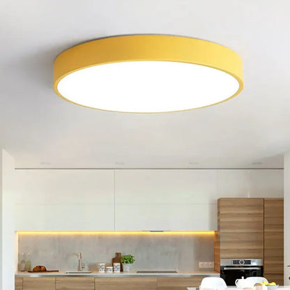 LuminaRose - Lampe de Plafond LED Ronde Moderne en Métal Rose et Gris - Rynova