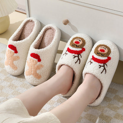 Chaleur Douillette - Chaussons en coton mignons de Noël pour couples - Rynova