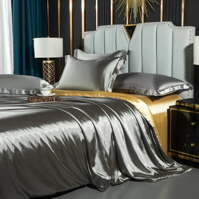 SilkHaven - Ensemble de literie en soie de mûrier nordique - Rynova