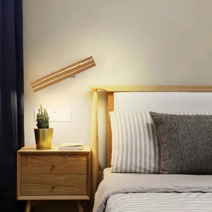 LUMIÈRE NATURE - Élégante Lampe Murale en Bois Fissuré - Design Contemporain - Rynova