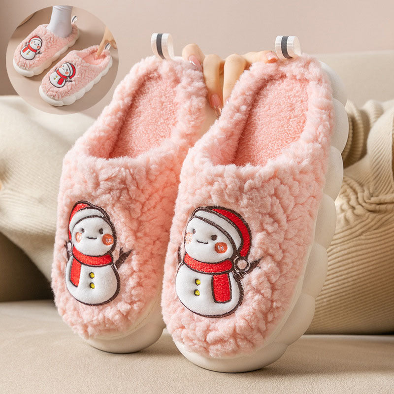 Flocon Doux - Chaussons en peluche anti-dérapants pour l'hiver - Rynova