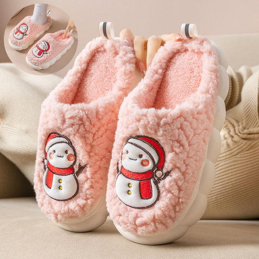Flocon Doux - Chaussons en peluche anti-dérapants pour l'hiver - Rynova