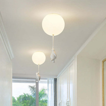 Lumière Enchantée Kids - Suspension Ourson et Ballon pour Chambre d'Enfant - Rynova