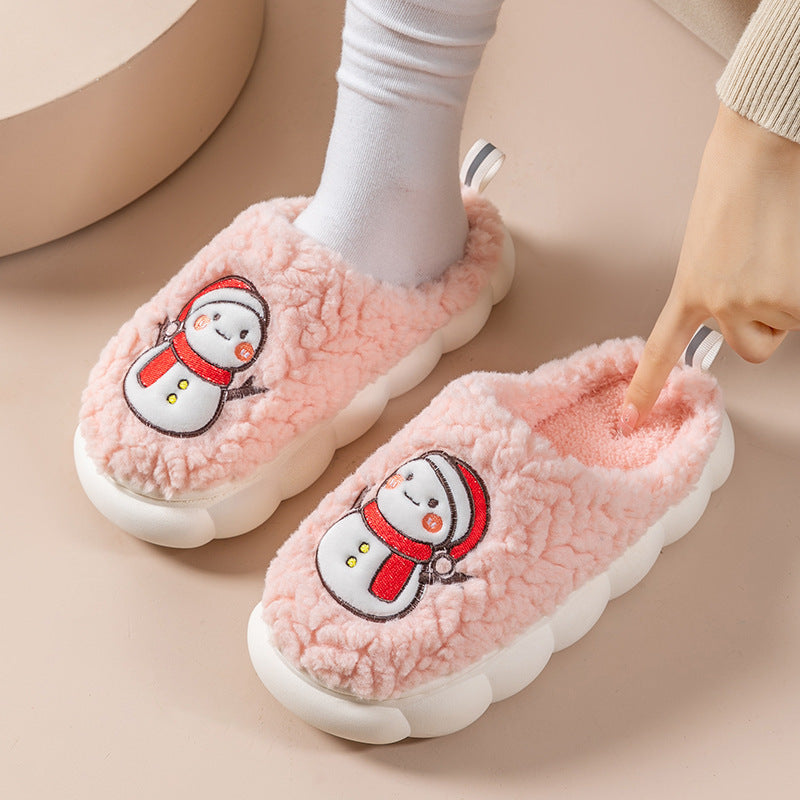 Flocon Doux - Chaussons en peluche anti-dérapants pour l'hiver - Rynova