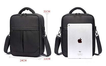 Saccoo - Sac messager pour homme en tissu Oxford noir de qualité - Rynova