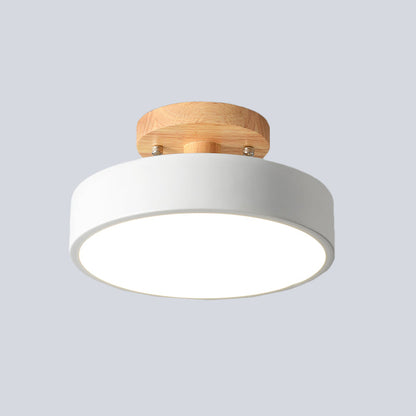 Éclat Nordique - Plafonnier LED Scandinave avec Accents en Bois - Rynova