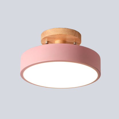 Éclat Nordique - Plafonnier LED Scandinave avec Accents en Bois - Rynova