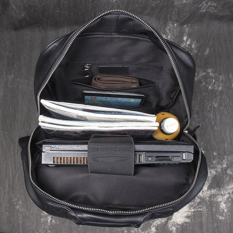 Voyage Luxe - Sac à dos en cuir pour hommes, grande capacité - Rynova