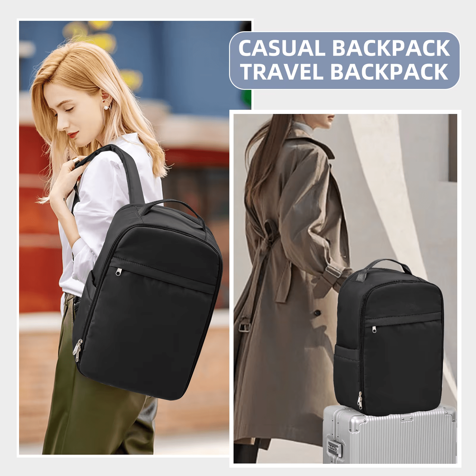 VoyagePro - Sac à Dos Cabine 40x20x25 pour Bagage à Main Ryanair et EasyJet, Sac à Dos Ordinateur pour Hommes/Femmes - Rynova